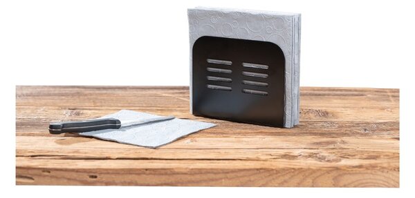 Černý držák na ubrousky Wenko Black Outdoor Kitchen Baco
