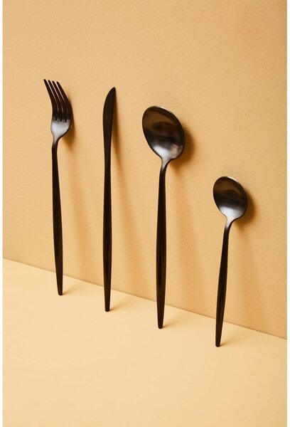 Černý nerezový příbor 16 ks Modern retro – Premier Housewares