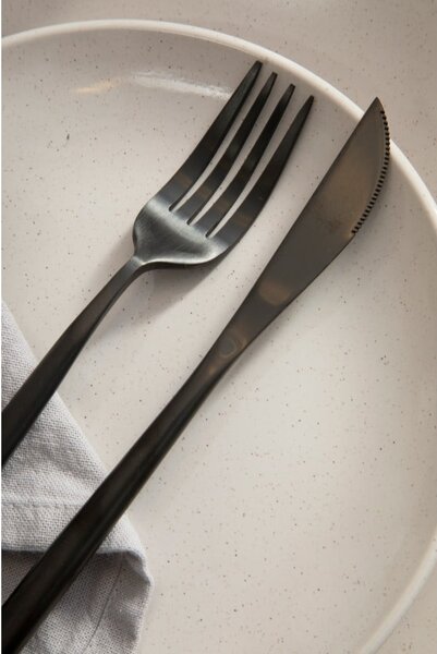 Černý nerezový příbor 16 ks Modern retro – Premier Housewares