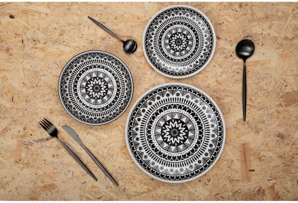 Černý nerezový příbor 16 ks Modern retro – Premier Housewares
