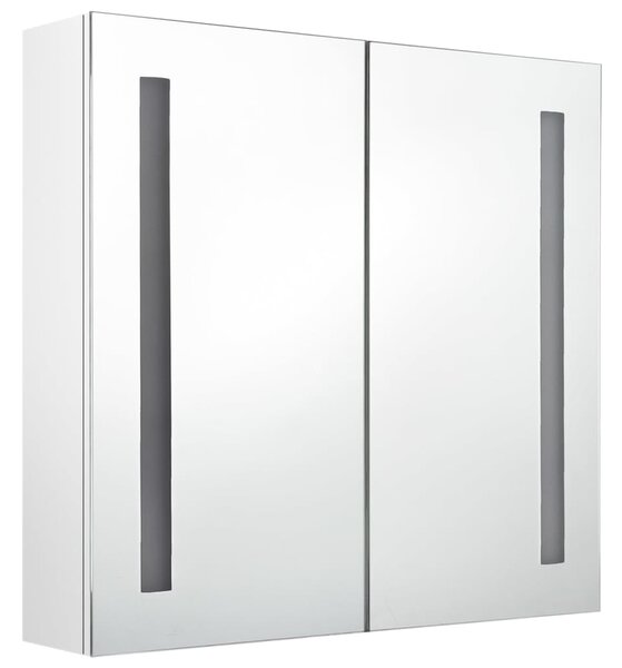 LED koupelnová skříňka se zrcadlem zářivě bílá 62 x 14 x 60 cm