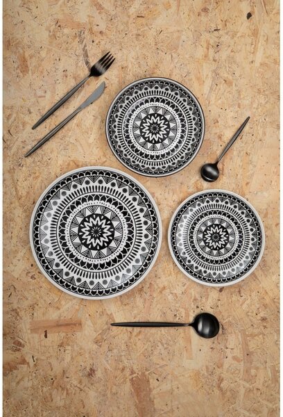 Černý nerezový příbor 16 ks Modern retro – Premier Housewares
