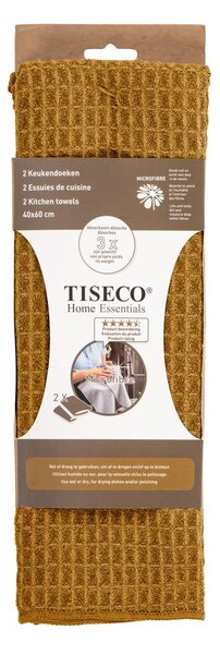 Utěrky v sadě 2 ks z mikrovlákna 40x60 cm Waffle – Tiseco Home Studio