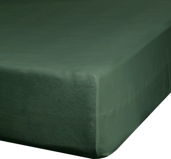 MAKOSATENOVÉ PROSTĚRADLO NOVA 160X200 CM TMAVĚZELENÉ