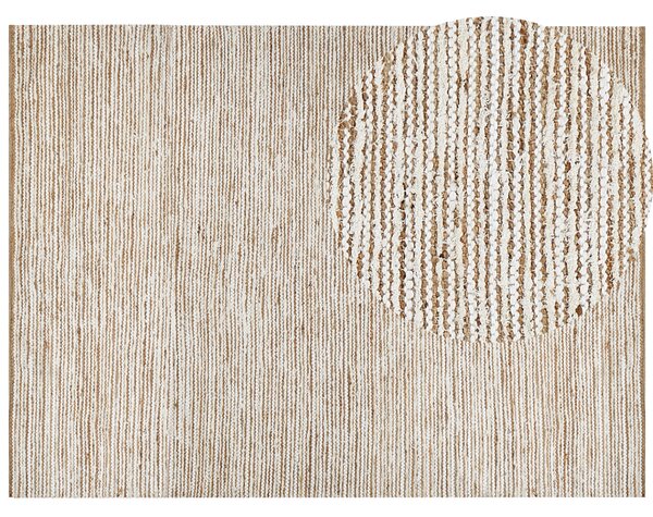 Bavlněný koberec 300 x 400 cm béžový/bílý BARKHAN