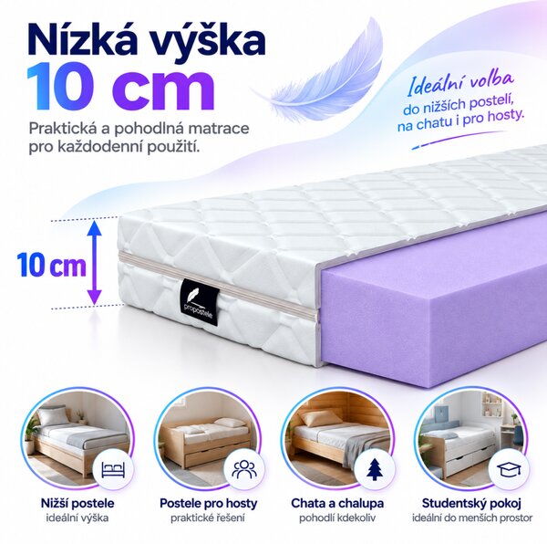 ProPOSTELE Matrace Pur 10 cm 80 x 200 cm