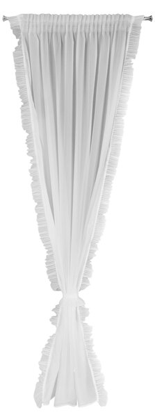 ZÁCLONA NA PÁSCE KAREN 140X270 CM BÍLÁ