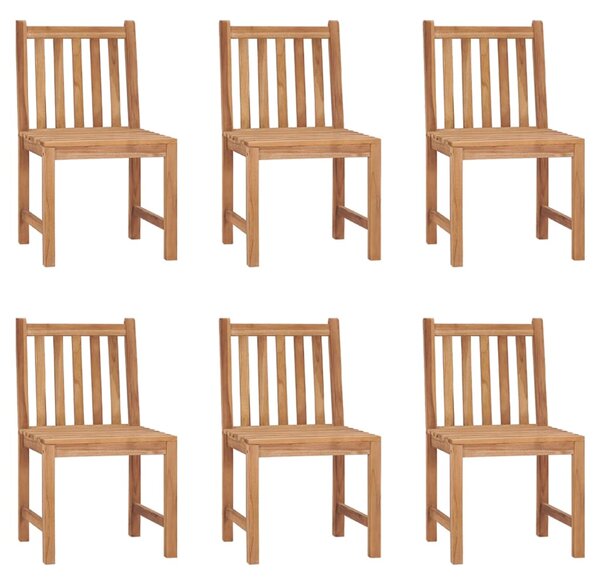 Zahradní židle 6 ks s poduškami masivní teak