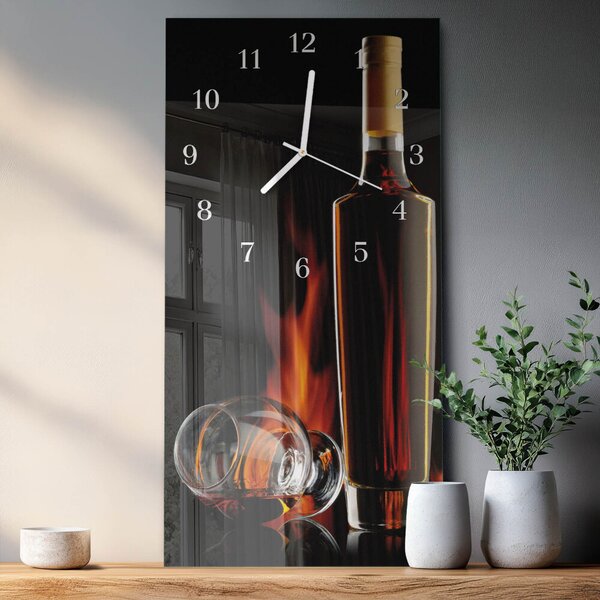 Skleněné hodiny vertikální Alkohol zsppb-30x60-00058232