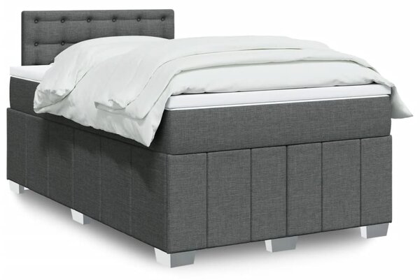 Box spring postel s matrací tmavě šedá 120x190 cm textil 3289322