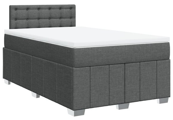 Box spring postel s matrací tmavě šedá 120x190 cm textil 3289322