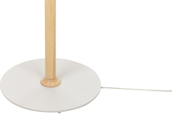 Stojací lampa MOPPY Dubové dřevo Bílá
