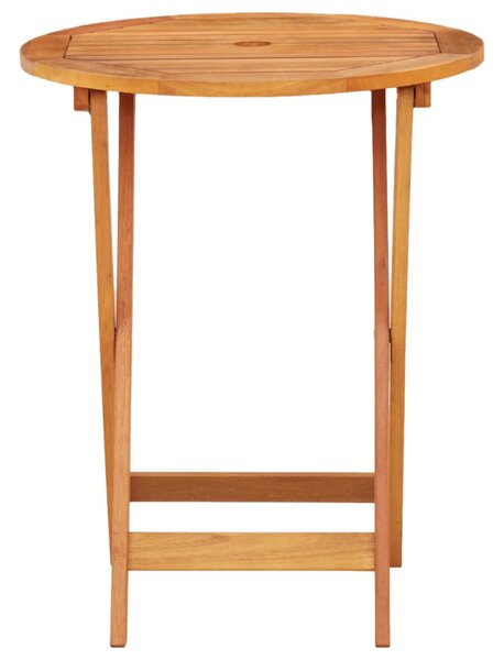 Skládací zahradní stůl Ø 60 x 75 cm masivní eukalyptové dřevo