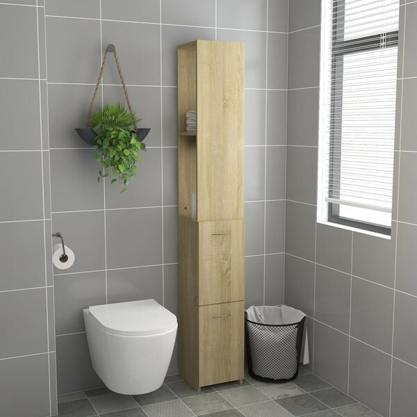 Koupelnová skříňka dub sonoma 25x26,5x170 cm kompozitní dřevo