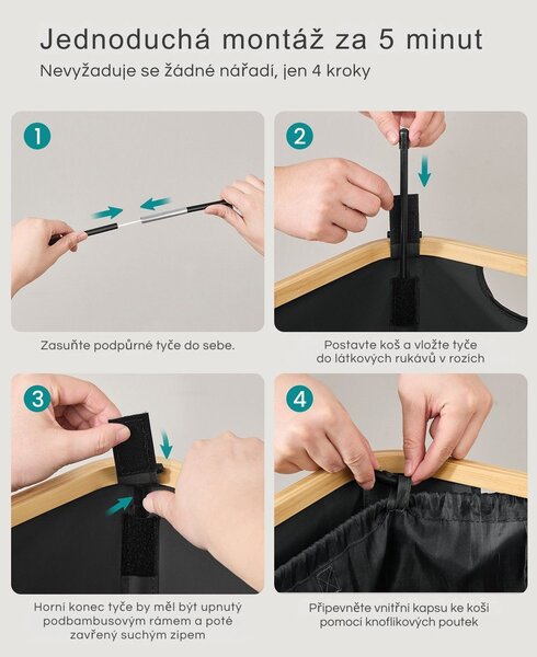 Třídicí koš na lahve a plechovky ECOVIA, 100l, černá/béžová SongmicsHome