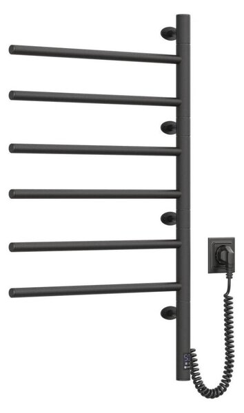 Vertaduro- El. otočný sušák na ručníky s term. ARA 105W/230V 82x49 cm IP44 černá