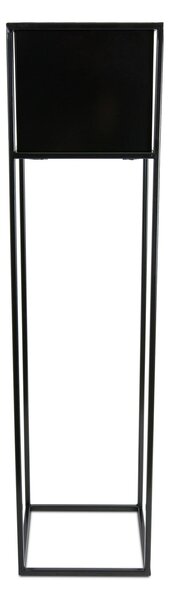 KOVOVÝ KVĚTINÁČ SE STOJÁNEM PLAIN 90X24 CM ČERNÁ