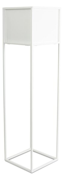 KOVOVÝ KVĚTINÁČ SE STOJÁNEM PLAIN 90X24 CM BÍLÁ