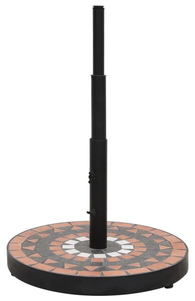 Základ na slunečník terakotová a bílá kulatá 12 kg