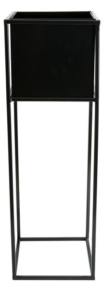 KOVOVÝ KVĚTINÁČ SE STOJÁNEM PLAIN 70X24 CM ČERNÁ