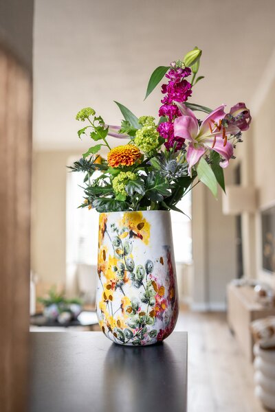 Ter Steege Sada 3 váz Floral white D20 H29