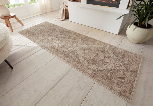 Hanse Home, Kusový koberec Terrain 105597 Sand Cream Brown, 80x200, hnědá, ložnice