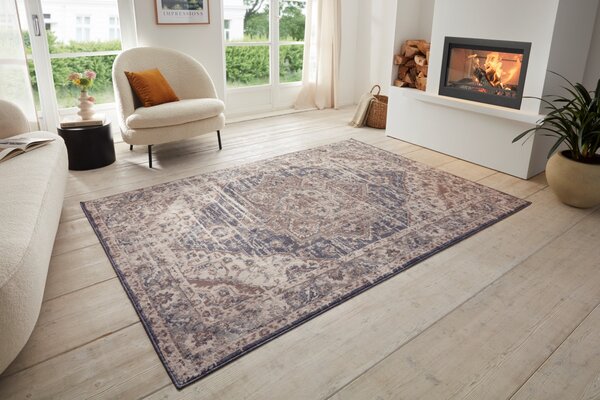 Hanse Home, Kusový koberec Terrain 105595 Sand Cream Blue, 120x170, béžová, ložnice