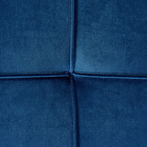 Levostranná lenoška GONESSE Umělý samet Modrá