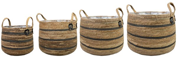 Ter Steege Sada 4 obalů Isla natural black D42 H30