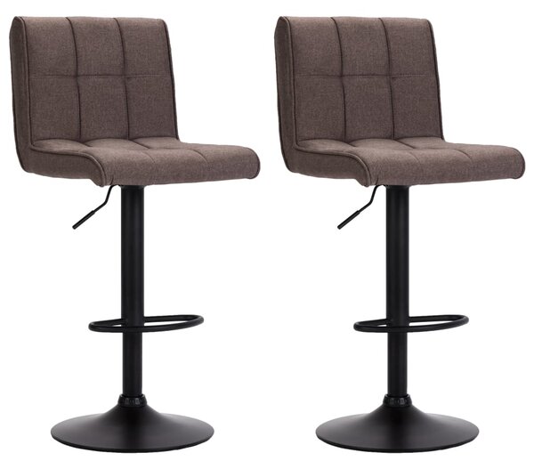 Barové stoličky - textil - 2 ks | taupe