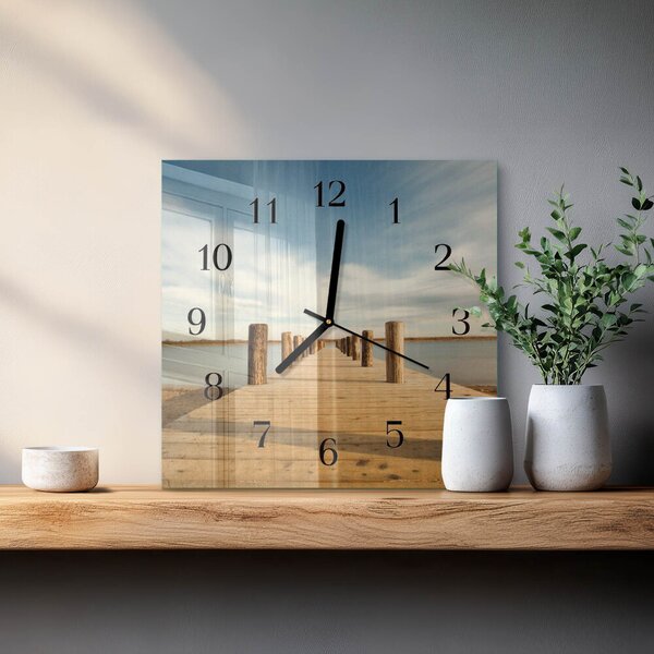 Skleněné hodiny na stěnu Most zskc-30x30-00176975