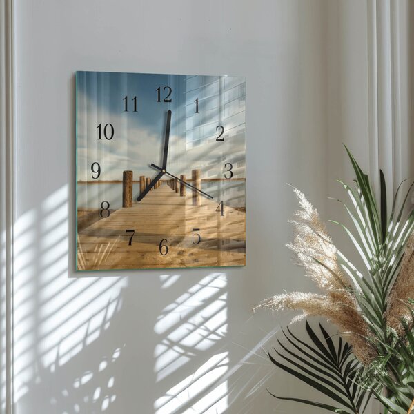 Skleněné hodiny na stěnu Most zskc-30x30-00176975