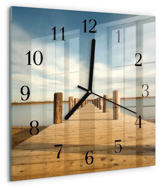 Skleněné hodiny na stěnu Most zskc-30x30-00176975