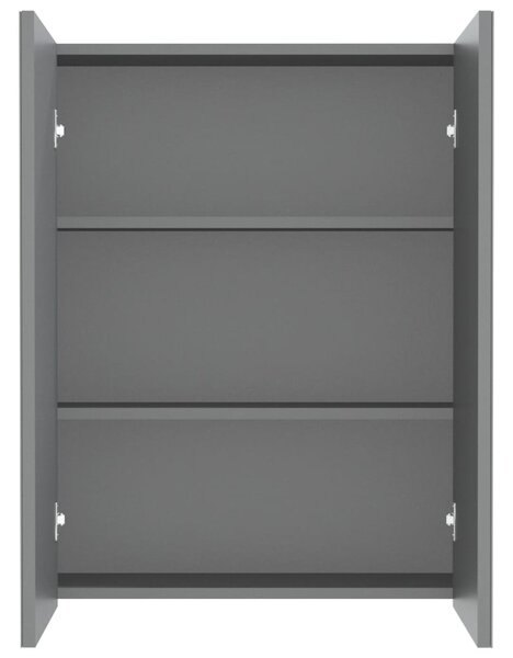 Koupelnová skříňka se zrcadlem 60 x 15 x 75 cm MDF antracitová