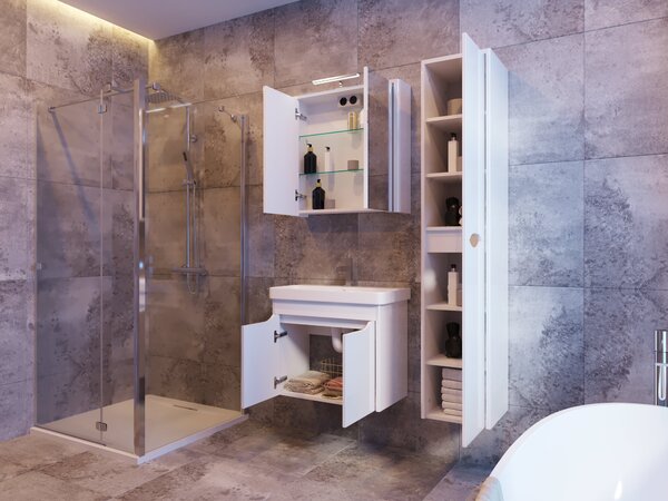 Lavedo Livorno Structure Stone 70 zrcadlová skříňka do koupelny s LED osvětlením