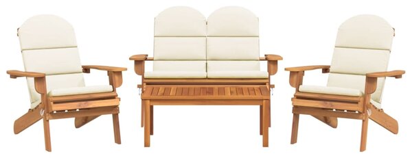 4dílná sada zahradního nábytku Adirondack masivní akácie