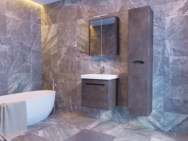 Lavedo Livorno Structure Stone 60 zrcadlová skříňka do koupelny s LED osvětlením