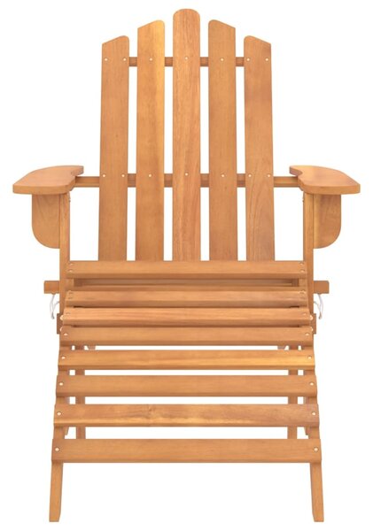 Zahradní židle Adirondack s podnožkou masivní akáciové dřevo
