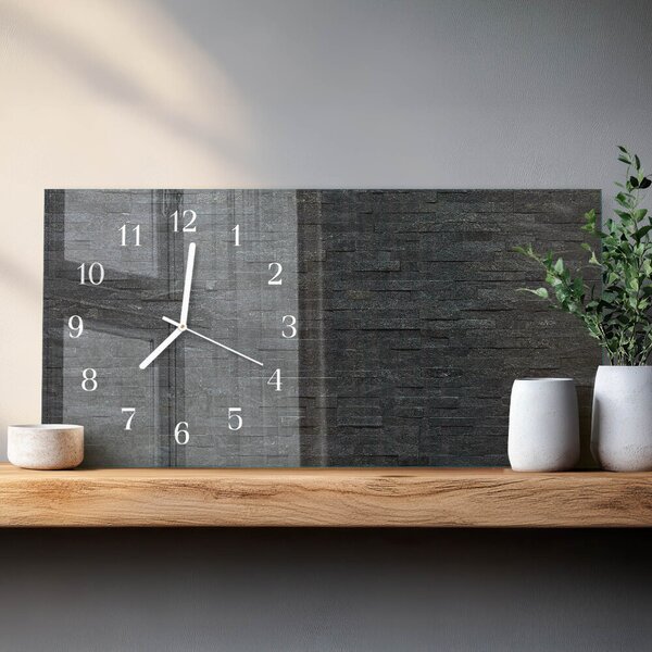 Skleněné hodiny horizontální Břidlicový kámen zsppb-60x30-00295302