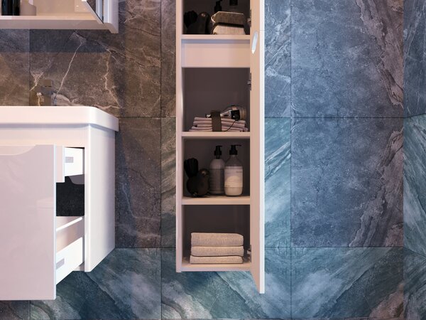 Lavedo Livorno Structure Grey 170 vysoká závěsná skříňka do koupelny