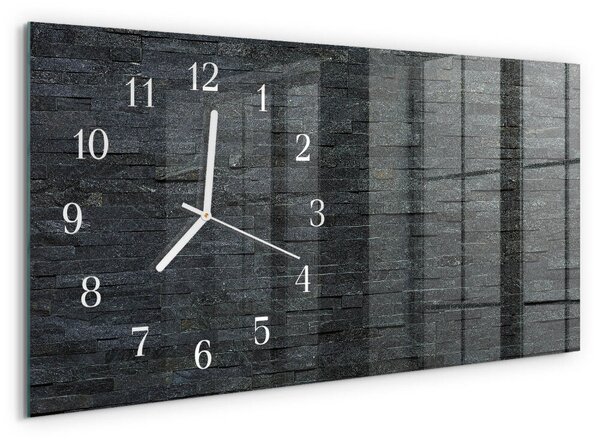 Skleněné hodiny horizontální Břidlicový kámen zsppb-60x30-00295302
