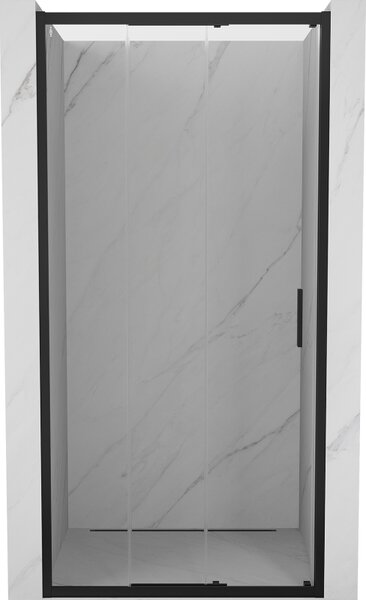 Mexen Exo-3S, sprchové posuvné dveře, 90x200 cm, čiré sklo, černý profil, 8153-090-000-70-00