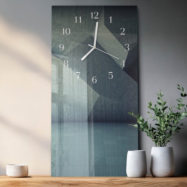 Skleněné hodiny vertikální Talíř zsppb-30x60-00079811