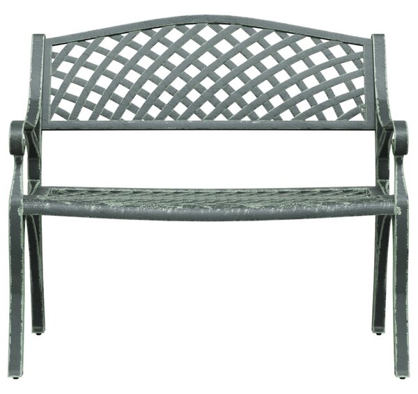 Zahradní lavice 102 cm litý hliník zelená