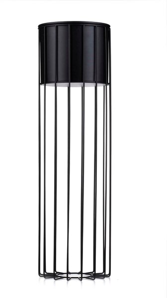 KOVOVÝ KVĚTINÁČ SE STOJÁNEM GLAM 70X20 CM ČERNÁ