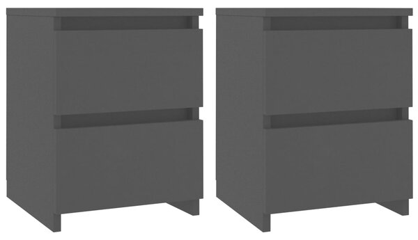 Noční stolky - dřevotříska - 2 ks - černé | 30x30x40 cm