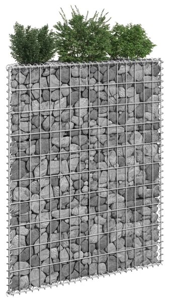 Trapézový gabionový vyvýšený záhon pozinkovaná ocel 80x20x100cm