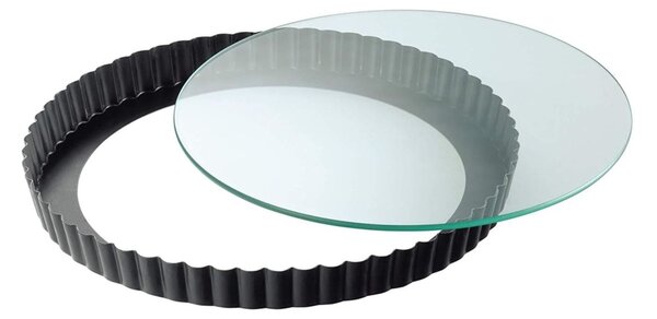 Forma na quiche s odnímatelným skleněným dnem 28 cm Crystal Baking - KAISER