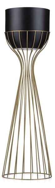 KOVOVÝ KVĚTINÁČ SE STOJÁNEM GLAM 68X20 CM ČERNÁ/ZLATÁ