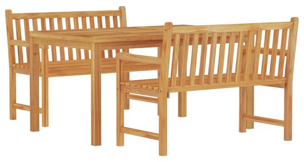 3dílný zahradní jídelní set masivní teakové dřevo